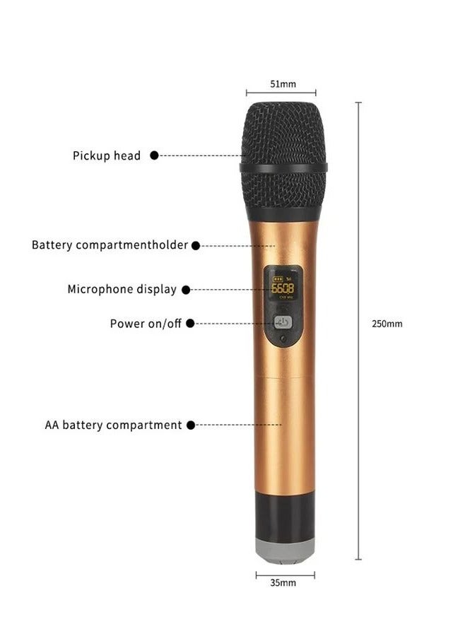 Karaoke Machine with 2 Wireless Microphones Bluetooth Karaoke Speaker System  - Image 2