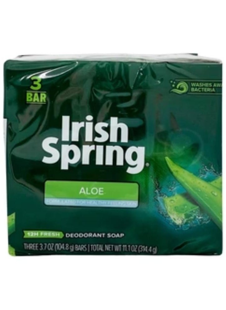 Irish Spring Aloe Deodorant Soap 3 Bar 