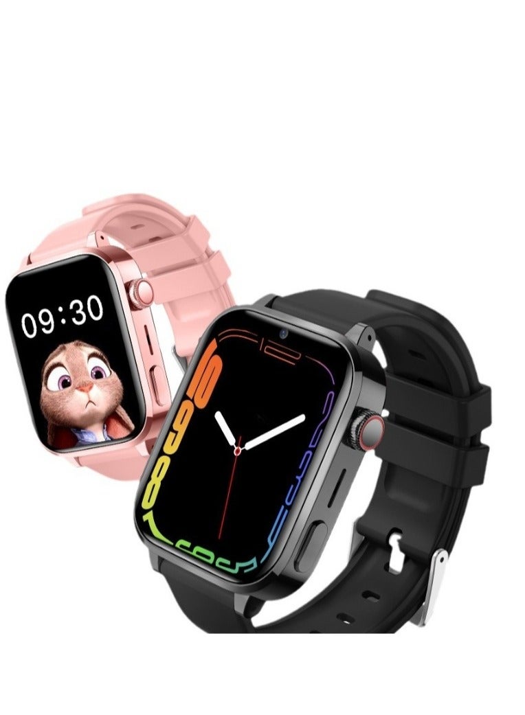 AROAQ Kids Smart Watch, Multifunctional Touching Screen Children Smartwatch, large screen multi-function video call smart watch for boys and girls, H18V Android model-[Pink] - Image 4