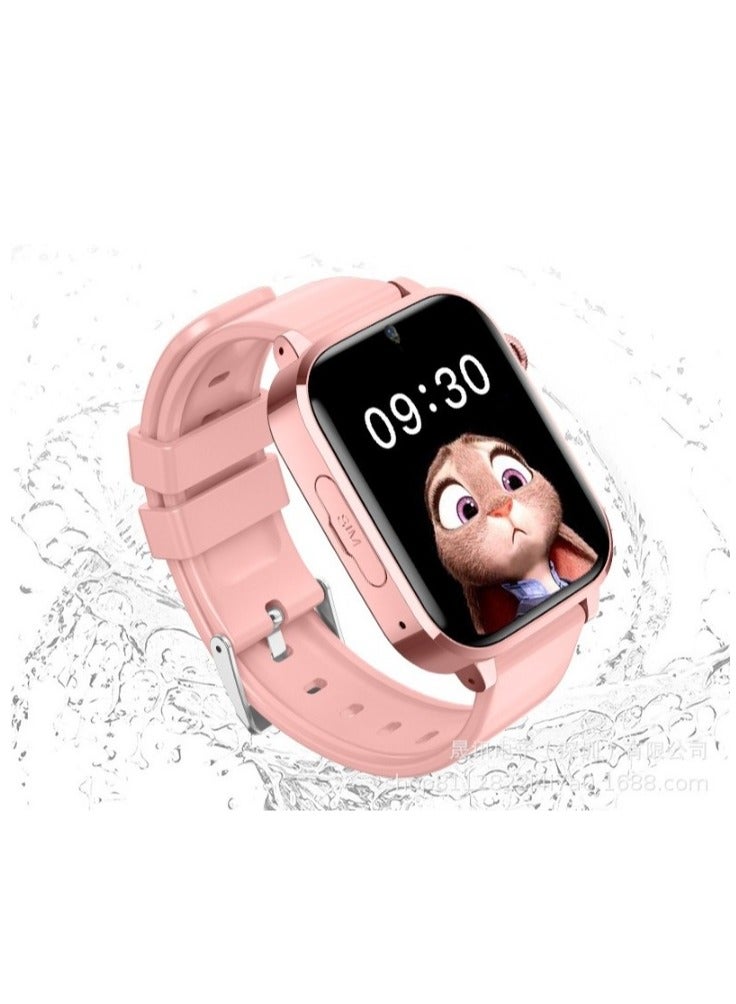 AROAQ Kids Smart Watch, Multifunctional Touching Screen Children Smartwatch, large screen multi-function video call smart watch for boys and girls, H18V Android model-[Pink] - Image 3
