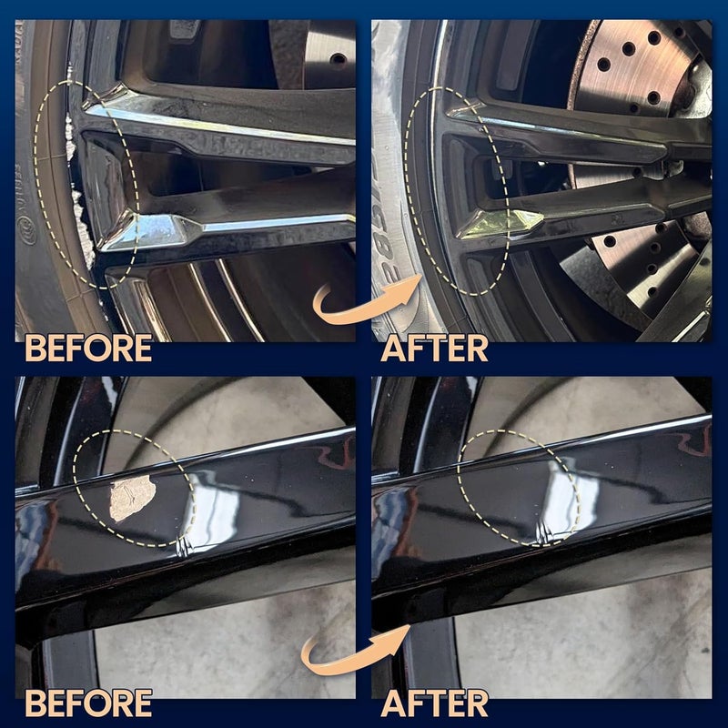 cocomfix Gloss Black Rim Touch Up Paint, Car Rim Paint for Cars Wheel. Black Car Rims Paint Universal Color. Quickly Fix Rim Scratches, Chips, Curb Rashes and Surface Damage (Gloss Black) - Image 4