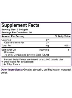 Bronson CLA 3000, Conjugated Linoleic Acid, Safflower Oil, 120 Softgels  - Image 3