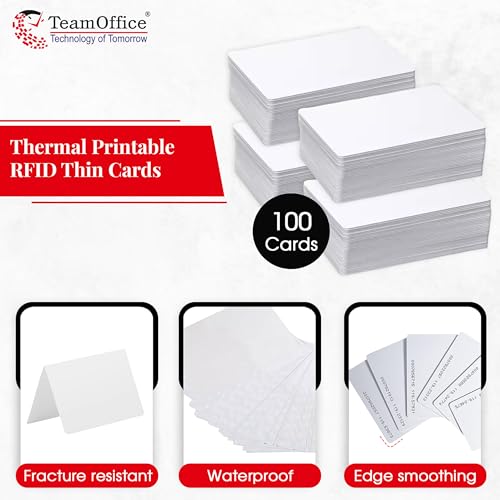 Team Office RFID Proximity Cards for Attendance & Access Control | Thin ISO Standard Thermal Printable RFID Smart Cards | 125 kHz Compatible | Pack of 100 - Image 2