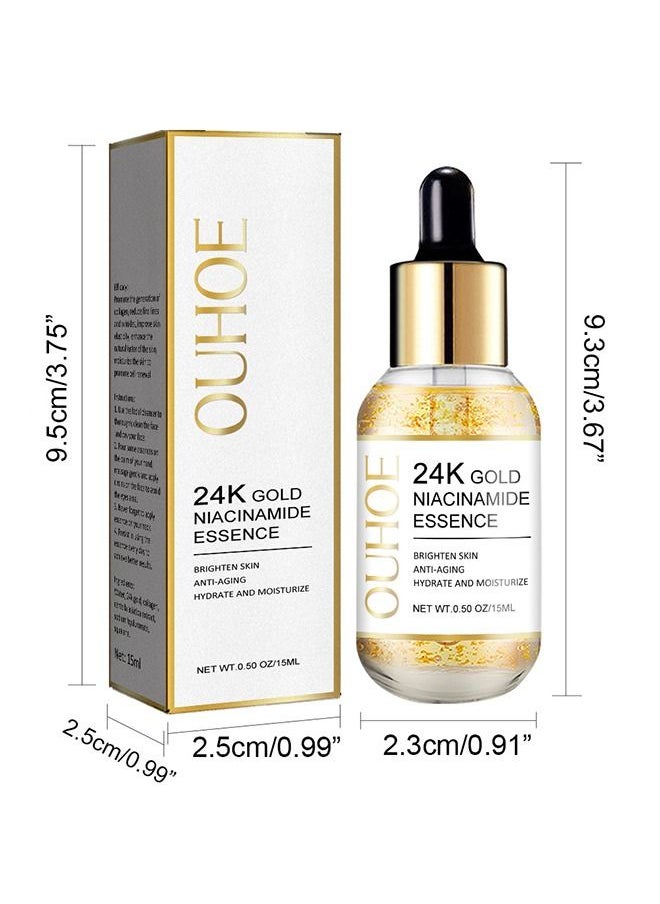 OUHOE - YouthElixir 24K Gold Collagen Boost Serum,24k Pure Gold Foil Essence Serum,Facial Serum Anti Aging,for All Skin Type - Image 1