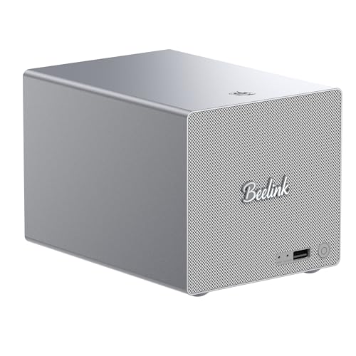 Beelink Mini PC, ME Pro 2-Bay NAS, Intel N95 CPU,12GB LPDDR5, 128G SSD, 3×M.2 SSD Slots, 2×2.5/3.5"Drive Bays, 2.5G+5G Dual LAN/Support Link Aggregation/ 4K Dual Display/WiFi6/BT5.4, Home Media/Studio - Image 1