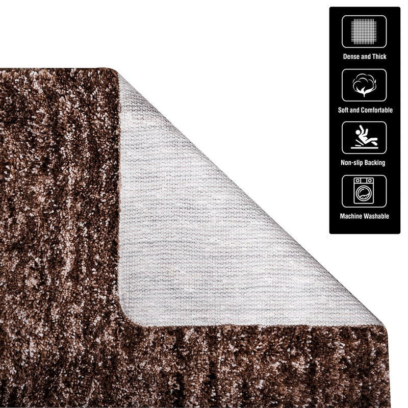 Kuber Industries Kuber Industries 2x6 Ft Bed Side Runner For Bedroom Living Room AntiSkid Carpet For Hall Foldable Kitchen Long Floor Rug For Home Lexus Brown  - Image 5