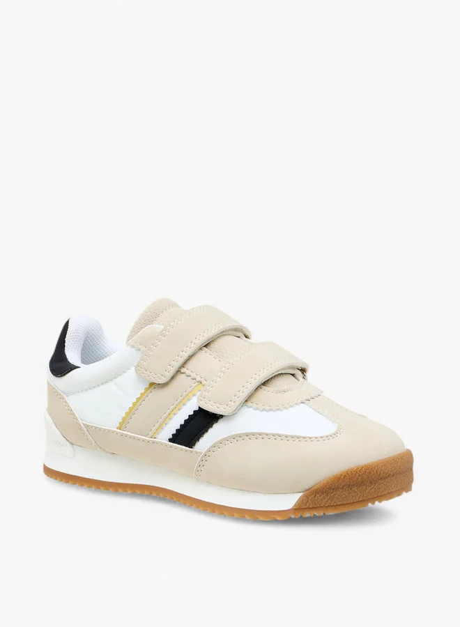 جونيورز Boys Panelled Sneakers with Hook and Loop Closure