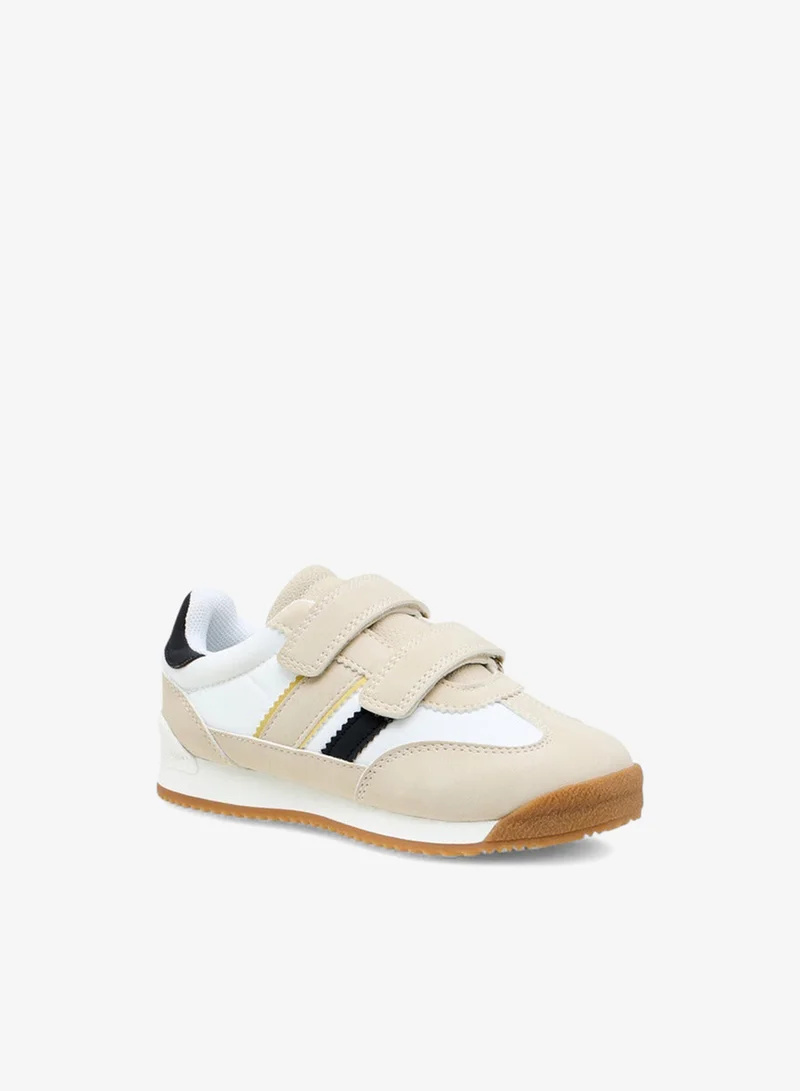 جونيورز سنيكرز أولاد بنعل مخطط بإغلاق بشريط لاصق