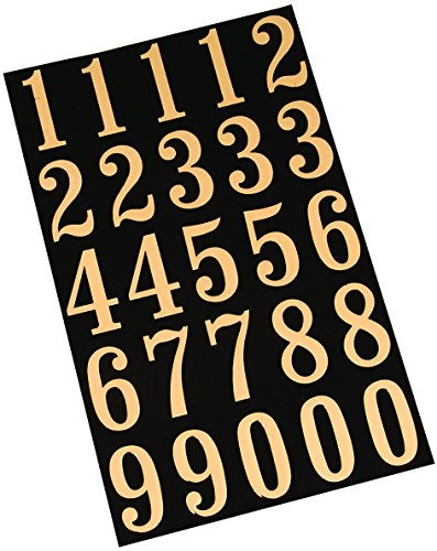 HY-KO أرقام فينيل ذاتية اللصق هاي-كو MM-5N بارتفاع 3"، أسود وذهبي، 26 قطعة - Image 5