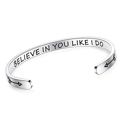 SAM & LORI Stocking Stuffers for Teens Girl Christmas Gifts 2025 Women Adults Teenage Daughter Her Best Friend Inspirational Bracelet Cuff Jewelry 12 Year Old Ideas Small Unique Personalized Valentine - Image 1