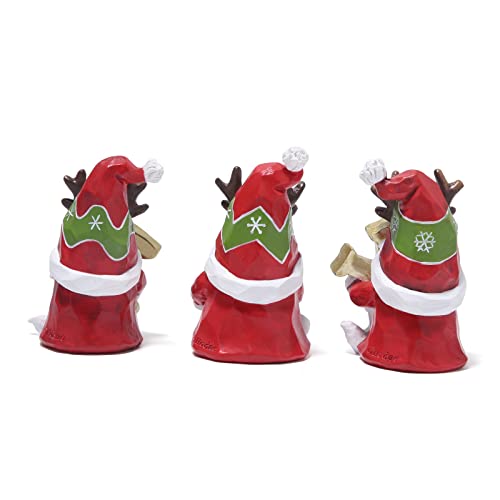 Hodao Christmas Joy Gnomes Decorations Indoor Home Decor Christmas Antlers Gnomes Figurines Table Decorations Cute Christmas Gnomes Gifts (Christmas red Joy gnome) - Image 5