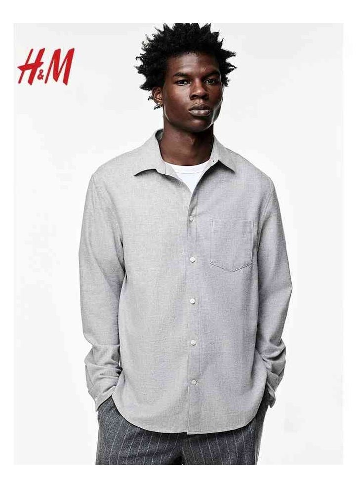 H and M - HM Autumn New Fashionable Casual Loose Long Sleeved Shirt - Image 1