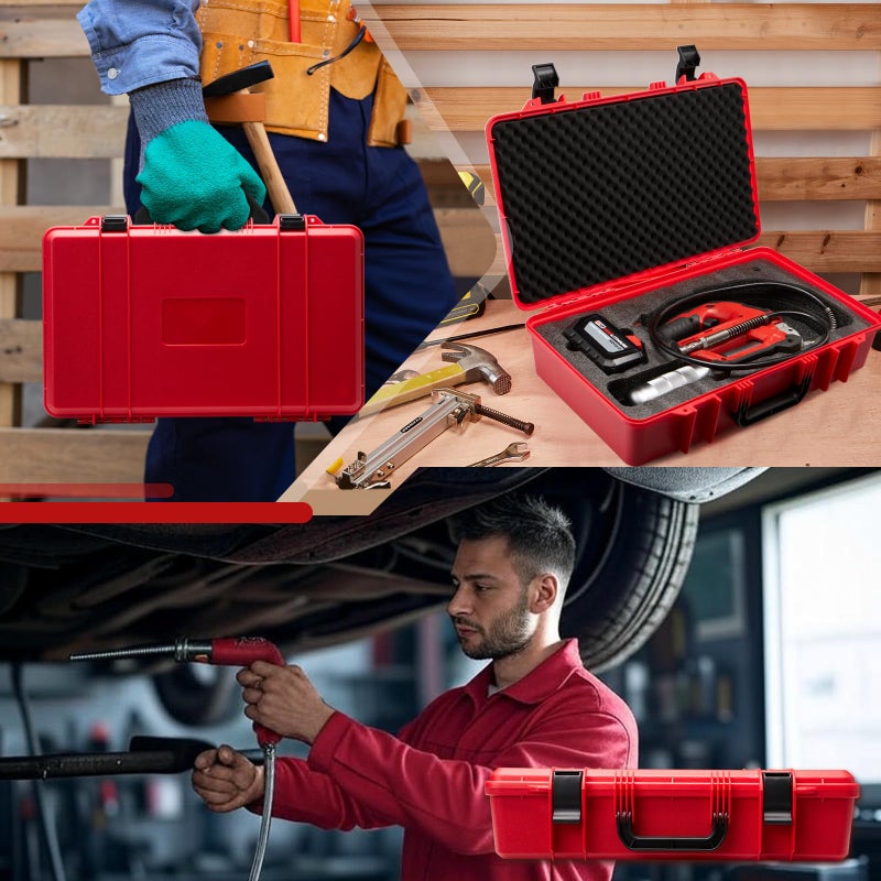 YDEPLVEO Hard Shell Case for Milwaukee Grease Gun | Fits for M18(2646-20) / M12(2446-20) | High-Density Protective Foam | Portable Organizer Travel Carrying Storage Bag for Batteries & Accessories with Handle - Image 5