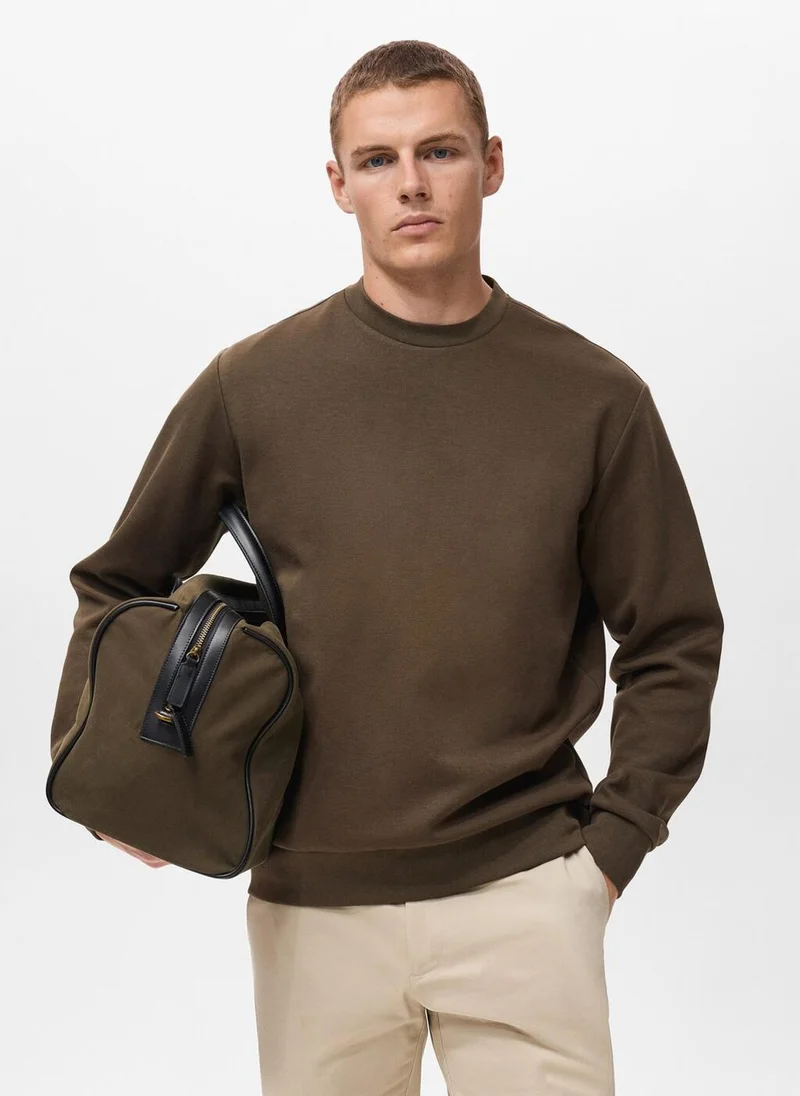 مانجو مان Regular-fit cotton sweatshirt