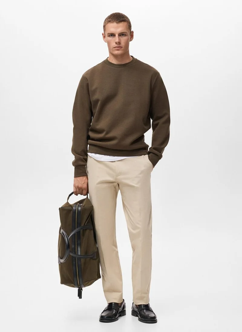 Mango Man Regular-fit cotton sweatshirt