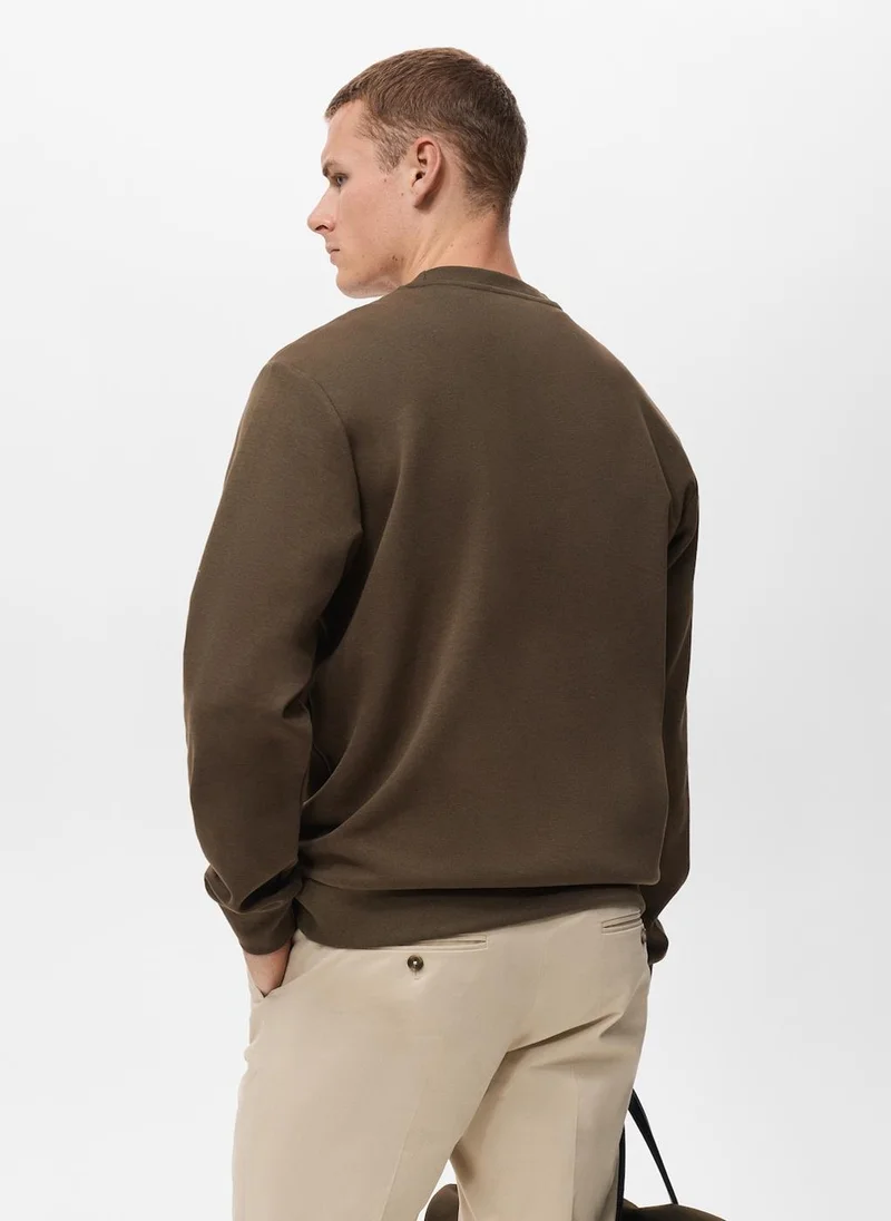 مانجو مان Regular-fit cotton sweatshirt