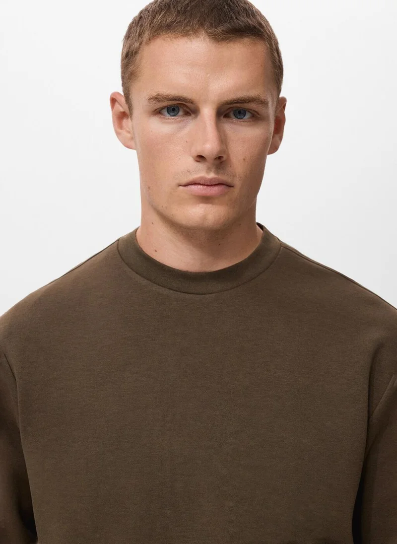 Mango Man Regular-fit cotton sweatshirt