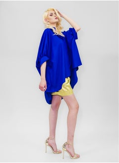 BITOLIA GALLERY Blue Poplin Tunic Butterfly Sleeve  - Image 5