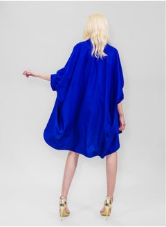 BITOLIA GALLERY Blue Poplin Tunic Butterfly Sleeve  - Image 2