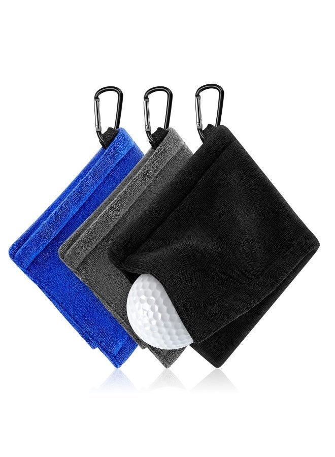 Compact Golf Ball Towel 5.5 x 5.5 Inch - Versatile Wet  Dry Pocket Towel with Clip for Golfers - Ideal for Golf Course, Practice, and Outdoor Sports