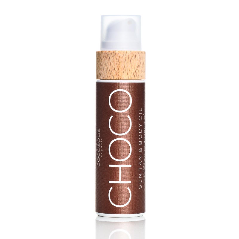 COCOSOLIS CHOCO Suntan Body Oil Organic Tanning Oil Deep Chocolate Tan Tanning Lotion Accelerator for Indoor and Outdoor Tanning Beds 371