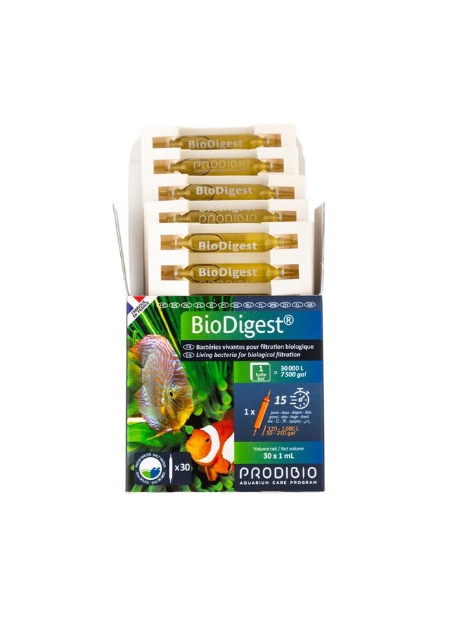 PRODIBIO Prodibio Bio Digest, Nitrifying Bacteria, Fresh and Salt Water, 30/1 mL vials, 30 gal and up - Image 4