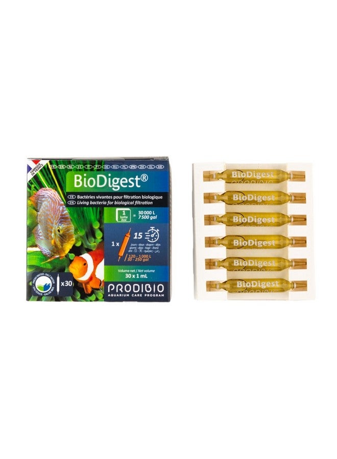 PRODIBIO Prodibio Bio Digest, Nitrifying Bacteria, Fresh and Salt Water, 30/1 mL vials, 30 gal and up - Image 3