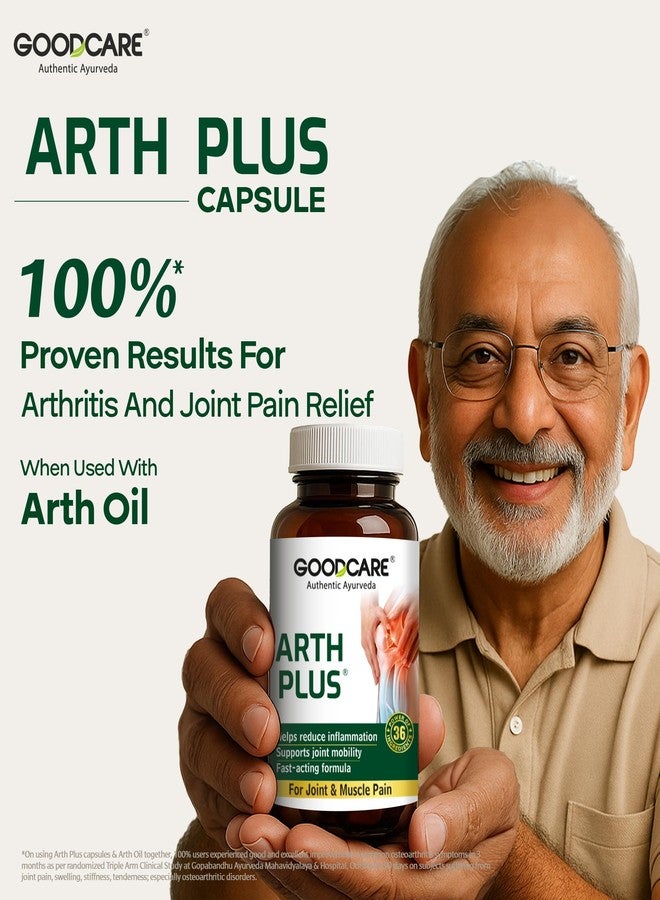 GOOD CARE Goodcare Arth Plus 60 Capsules | Ayurvedic Joint Support Supplement | Helps Relieve Joint Pain, Stiffness & Inflammation | Supports Mobility & Flexibility | Herbal Supplement - Image 3