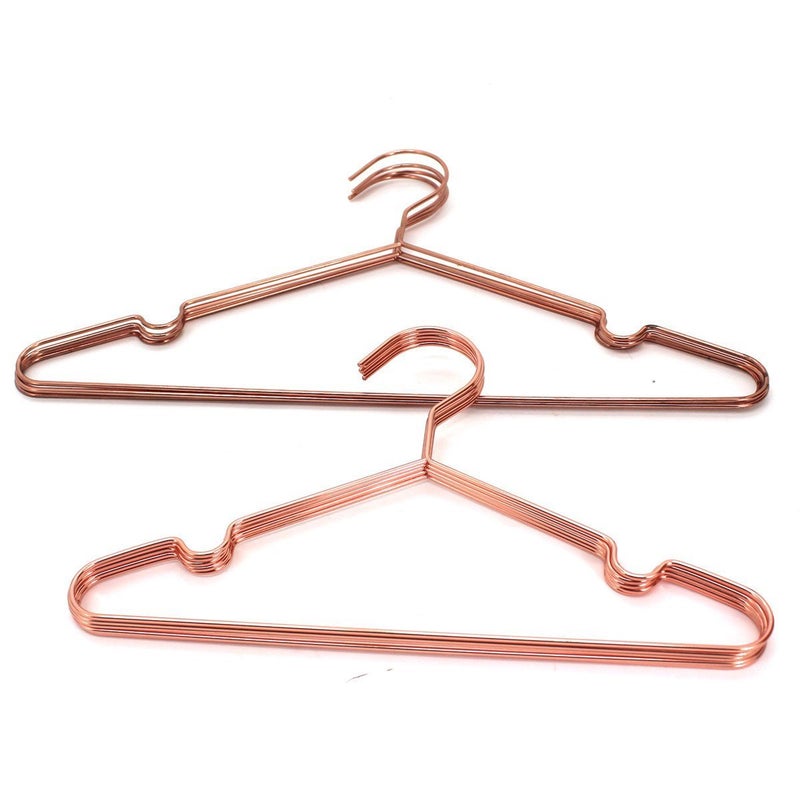 Koobay 30Pack Koobay 13" Children Rose Copper Gold Shiny Metal Wire Top Clothes Hangers for Shirts Coat Storage & Display - Image 4