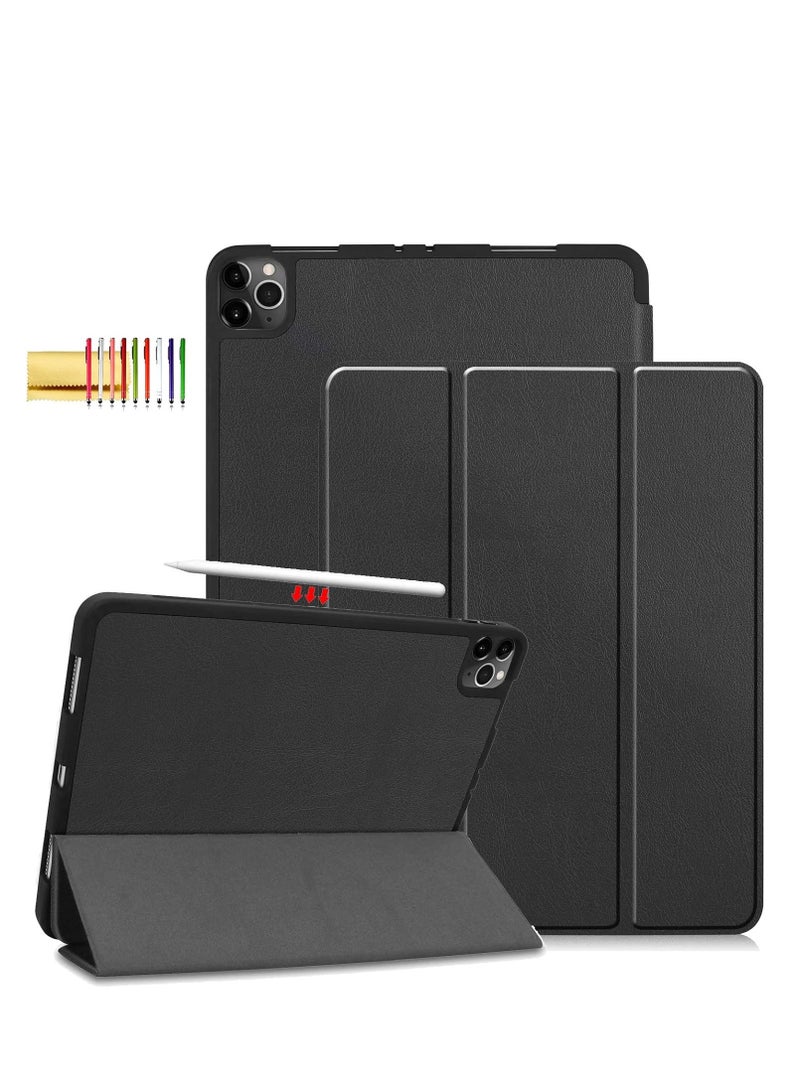 Smart Folio Stand Leather Heat Dissipation Slim Case Cover for iPad Pro 11 inch (2020) 2nd Generation Black - Image 1