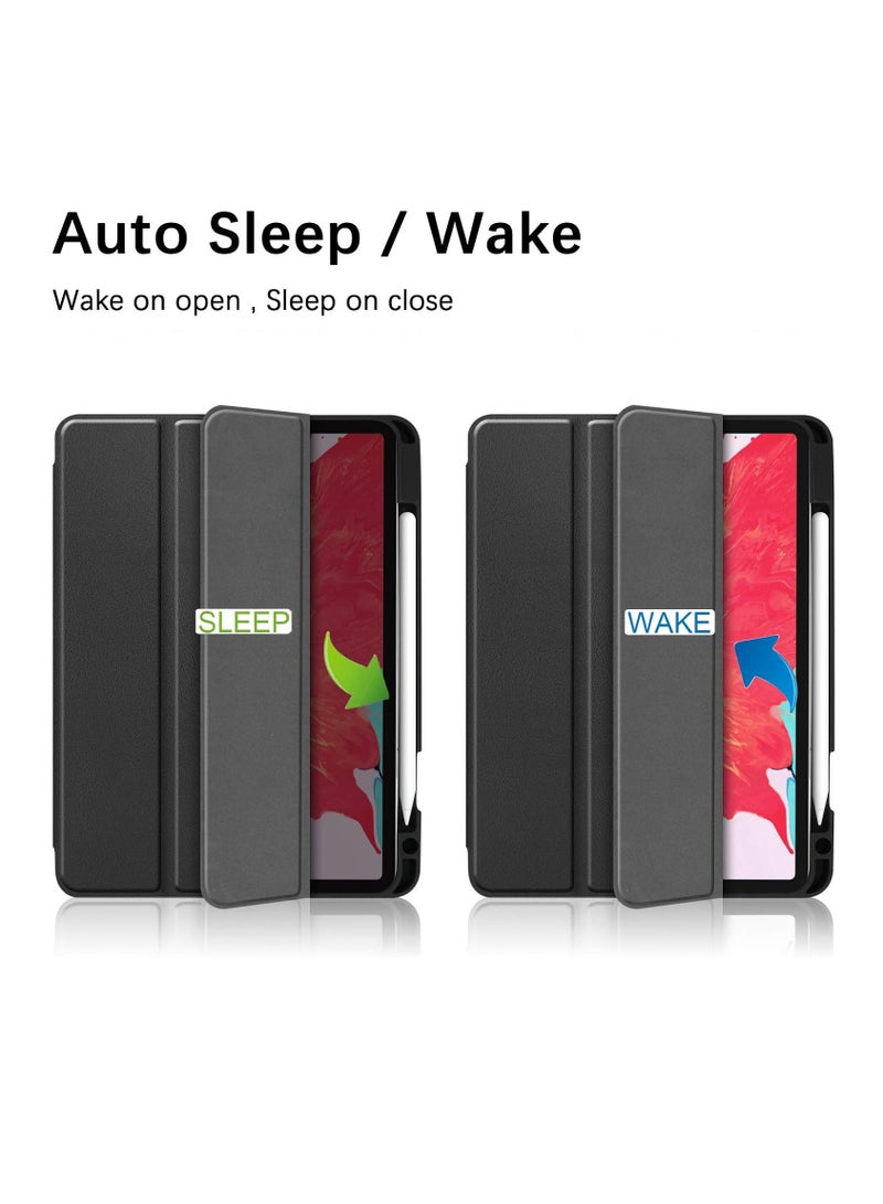 Smart Folio Stand Leather Heat Dissipation Slim Case Cover for iPad Pro 11 inch (2020) 2nd Generation Black - Image 3