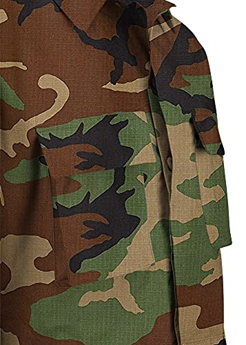 Propper Men's F545455-Men's BDU Coat, Woodland, Large Long - Image 4