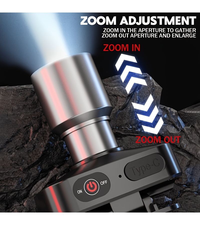 High Power Rechargeable LED Flashlight L42 3 Modes for Hiking Camping - Image 4