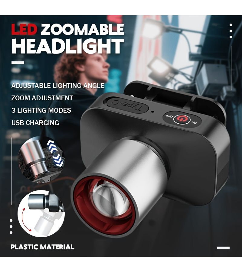 High Power Rechargeable LED Flashlight L42 3 Modes for Hiking Camping - Image 1