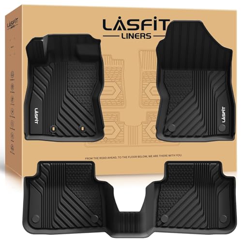 LASFIT حصائر أرضية لجميع الأحوال الجوية من LASFIT لسيارات سوبارو كروس تريك وإمبريزا 2024 2025، ملائمة مخصصة لحماية جميع الفصول، عديمة الرائحة، مقاومة للانزلاق، ملحقات سيارات سوبارو كروس تريك وإمبريزا، باللون الأسود - Image 1
