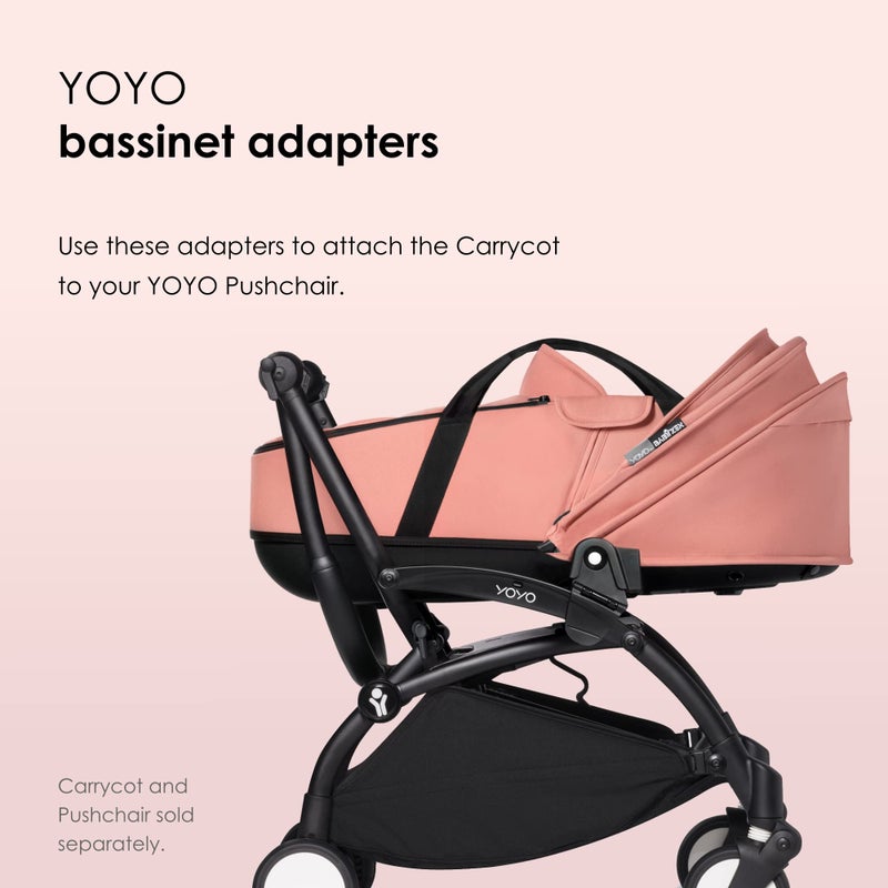 BABYZEN YOYO Bassinet Adapter V2 – Compatible with YOYO² & YOYO+ Stroller, Easy Attachment for Secure Bassinet Installation – Black - Image 2
