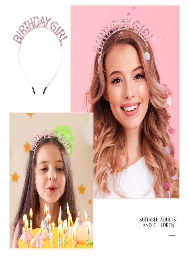 بي كيو ار يو يو طقم إكسسوارات عيد ميلاد وردية اللون من PQRUU، يتضمن وشاحًا لامعًا وتاجًا وعصابة رأس مرصعة بأحجار الراين - - Image 4