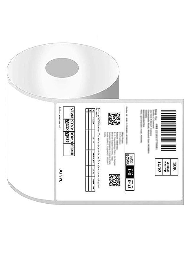 Powerlon 4 x 6 Direct Thermal Labels White Perforated Shipping Labels, 400 Labels per Stack Compatible with All Direct Thermal Printers (Pack of 10) - Image 1