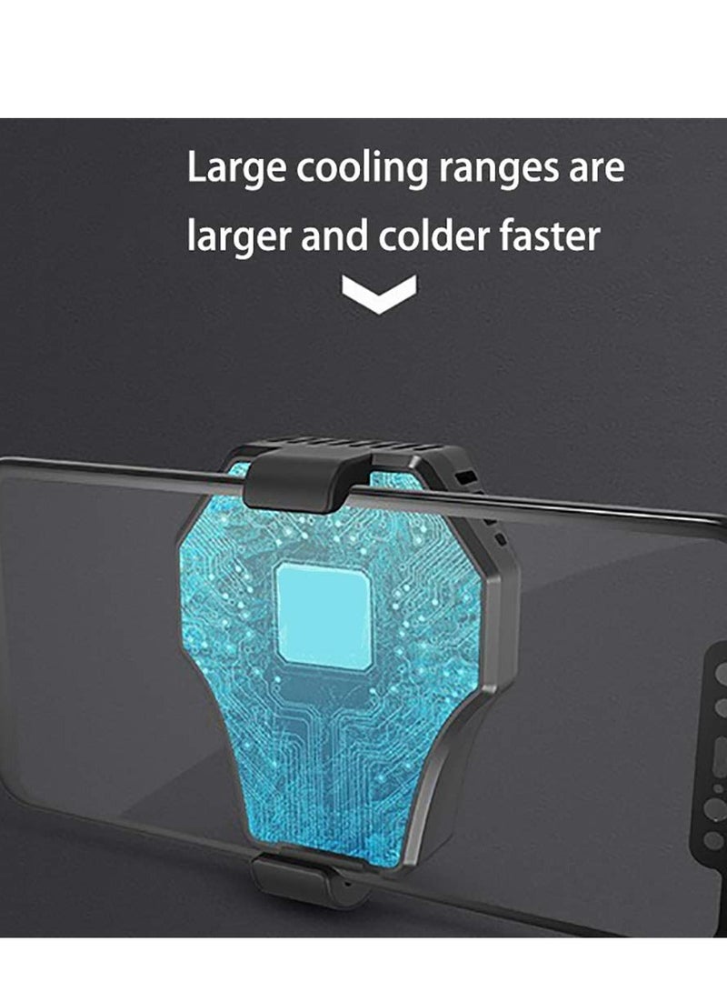 SYOSI Phone Cooler Fan, Portable Game Pad Holder Fast Cooling Semiconductor Radiator USB Rechargeable Fan Stand Mute Universal Gaming Laptop PC - Image 3