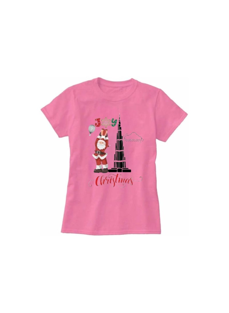 PRINTSHOP4ME Christmas Santa Tshirt For Women-Adults Celebrations Tshirt–Round Neck And Short Sleeve Cotton Tshirt,Everyday Wear - Image 3