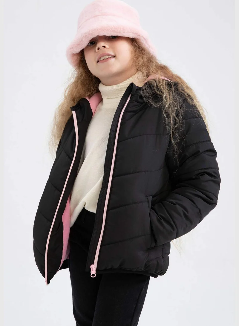 DeFacto Girl Hooded Long Sleeve Jacket