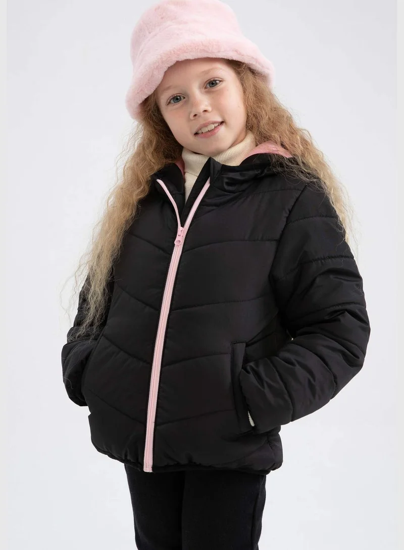 DeFacto Girl Hooded Long Sleeve Jacket