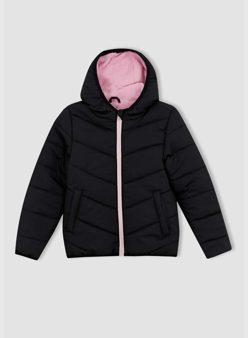 DeFacto Girl Hooded Long Sleeve Jacket