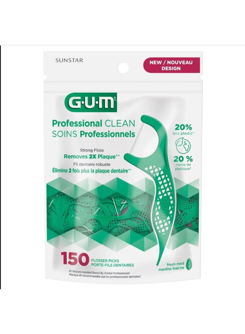 Sunstar Professional CLEAN Flossers Fresh Mint 150 Count Pack Of 1 - Image 1