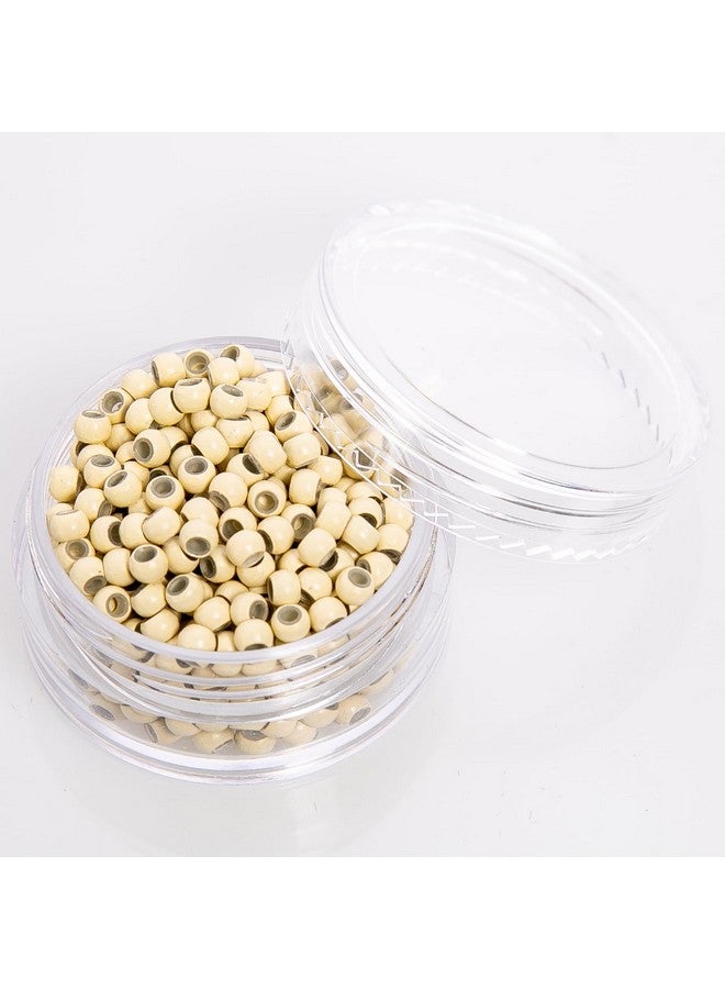 coloryoung 300 Pcs Nano Copper Micro Rings Dreadlock Beads With Silicone Microlink Nano Micro Tube Ring For Nano Tip Hair Extensions 3.0X1.8X2.2 Mm - Image 1