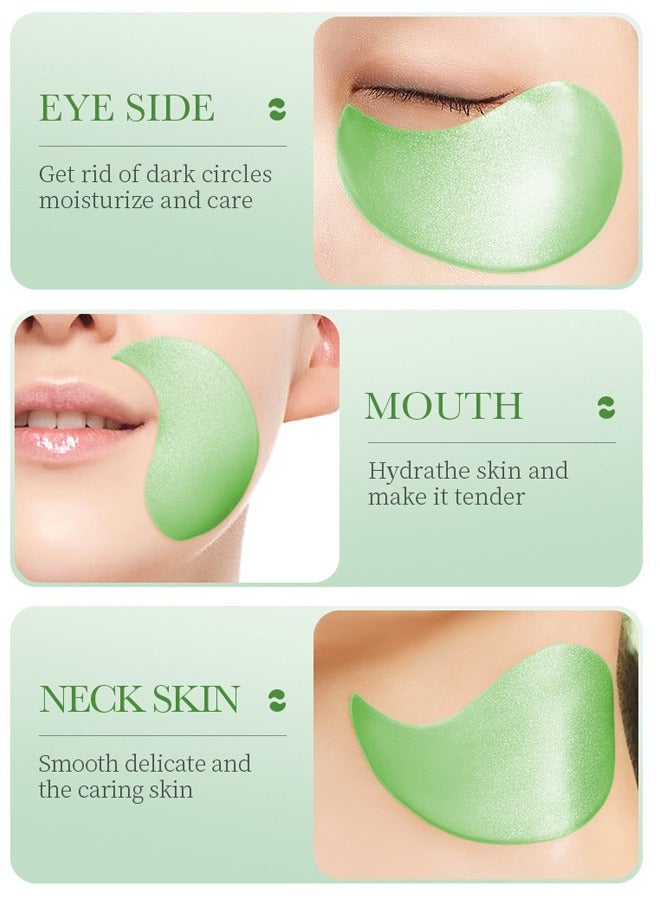 SADOER Aloe Vera Eye Mask (60 pcs)-Under Eye Patches for Dark Circles, Eye Puffiness & Dark Circles Treatment,Reduces Wrinkles & Fine Lines, Improves & Firms Eye Skin - Image 5