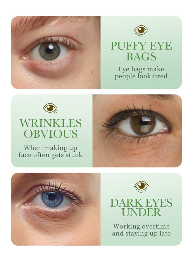 SADOER Aloe Vera Eye Mask (60 pcs)-Under Eye Patches for Dark Circles, Eye Puffiness & Dark Circles Treatment,Reduces Wrinkles & Fine Lines, Improves & Firms Eye Skin - Image 3