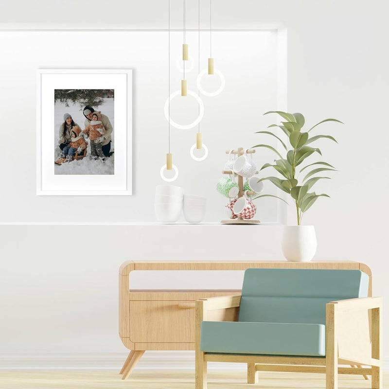 KAIWIN إطارات صور KAIWIN، 30 × 40 سم، أبيض، مجموعة من 3 - مع حشوة 21 × 30 سم (A4)، إطار صور 30 × 40، إطار خشبي بزجاج أكريليك للتعليق، للصور والملصقات والألغاز | إطار ملصق جودة موثوقة سوقية - Image 3