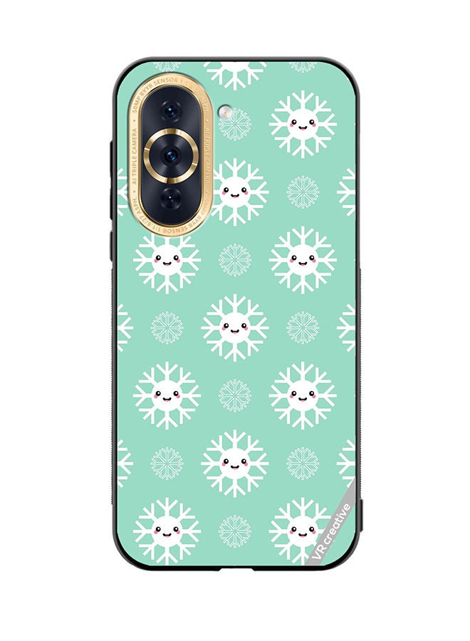 VR CREATIVE Protective Case Cover For Huawei Nova 10 Cute And Happy Snowflakes Characters Design Multicolour - Image 1