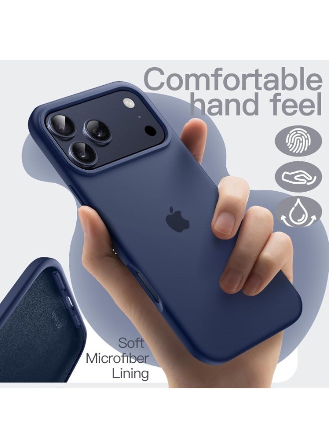 جراب iPhone 17 Pro مصنوع من السيليكون السائل الناعم لهاتف iPhone 17 Pro، غطاء مضاد للخدش مع بطانة داخلية من الألياف الدقيقة، جراب واقٍ مقاوم للصدمات لهاتف iPhone 17 Pro مقاس 6.3 بوصة - Image 4